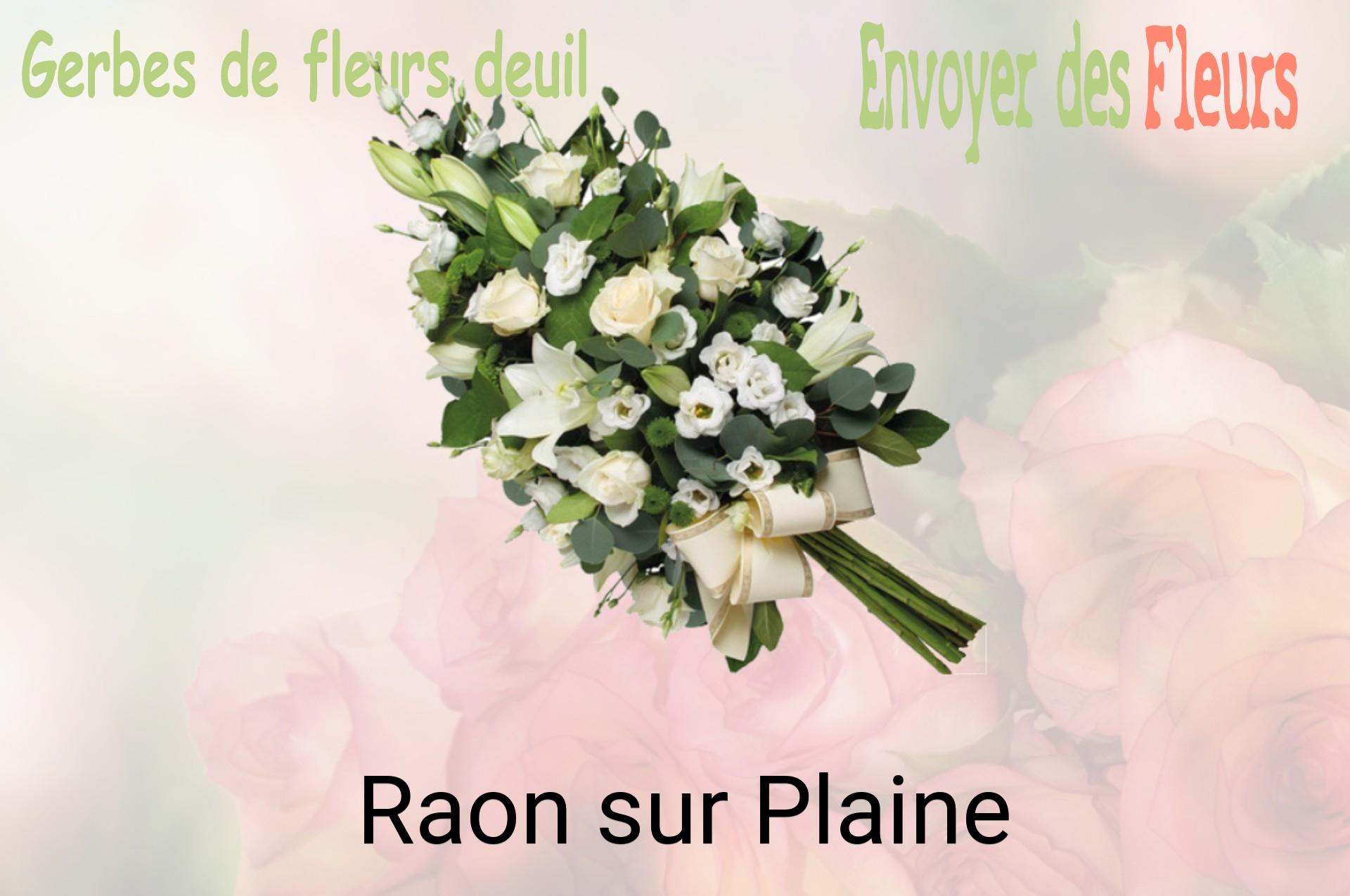Gerbe de fleurs de deuil livrée à Raon-sur-Plaine